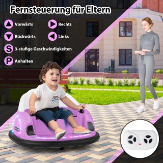 Costway  Ροζ Ηλεκτρικό Παιχνιδοαυτοκίνητο 12V για Μικρά Παιδιά με 3...