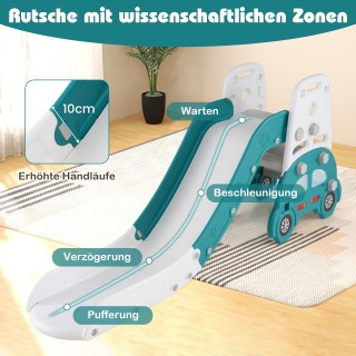 Costway 5-σε-1 Μετατρέψιμη Παιδική Τσουλήθρα με Σκαμπό, Ράφι Βιβλίω...