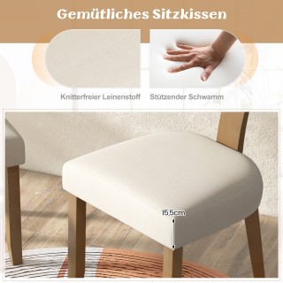 Costway Καρέκλα τραπεζαρίας/κουζίνας με πλάτη από ρατάν, επενδεδυμέ...