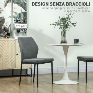 HOMCOM Σετ 2 Καρέκλες Τραπεζαρίας με Επένδυση Βελούδου με Εργονομικ... HOMCOM Σετ 2 Καρέκλες Τραπεζαρίας με Επένδυση Βελούδου με Εργονομικ...