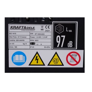 Αεροσυμπιεστής Χωρίς Λάδι 6 Lt 1.2 kW Kraft&Dele KD-1415
