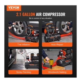 Αεροσυμπιεστής Χωρίς τη Χρήση Λαδιού 8 Lt 900 W VEVOR WSK9L900W220V... Αεροσυμπιεστής Χωρίς τη Χρήση Λαδιού 8 Lt 900 W VEVOR WSK9L900W220V...