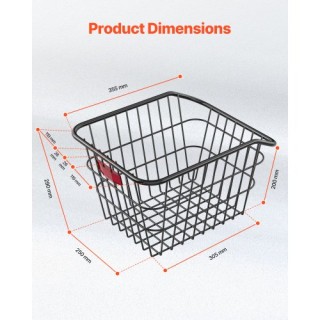 VEVOR Μεταλλικό Καλάθι Ποδηλάτου με Ανακλαστικό Φως Πίσω CKHXJSSZWN...