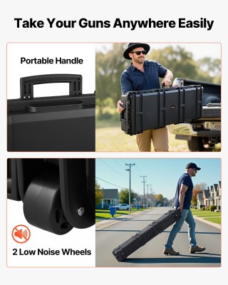 VEVOR Σκληρή Θήκη Όπλου 1320 mm με Λάστιχα, Αδιάβροχη & Ανθεκτική σ... VEVOR Σκληρή Θήκη Όπλου 1320 mm με Λάστιχα, Αδιάβροχη & Ανθεκτική σ...