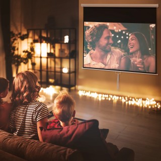 HOMCOM Οθόνη Προβολέα Telo Proiettore 80 16:9 με Ρυθμιζόμενο Σχοινί...