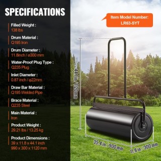 Ρολό Γκαζόν VEVOR, 17 Γαλόνια, Μαύρο TSCPGL17JL36QEQZ0V0 Ρολό Γκαζόν VEVOR, 17 Γαλόνια, Μαύρο TSCPGL17JL36QEQZ0V0