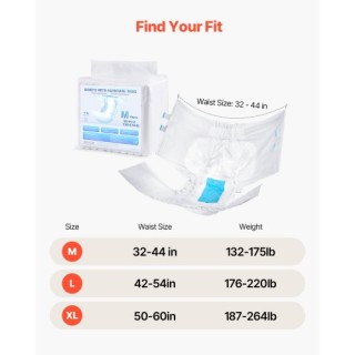 VEVOR Ενηλίκων Πάνες με Αυτοκόλλητες Ταινίες Ακράτειας για Άνδρες κ... VEVOR Ενηλίκων Πάνες με Αυτοκόλλητες Ταινίες Ακράτειας για Άνδρες κ...