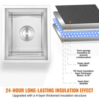 VEVOR Εντοιχιζόμενη Παγοθήκη, 40 qt, Ανοξείδωτη με Καπάκι, για Κουζ... VEVOR Εντοιχιζόμενη Παγοθήκη, 40 qt, Ανοξείδωτη με Καπάκι, για Κουζ...
