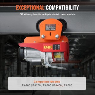 Ηλεκτρικό Βαρούλκο VEVOR με Χειροκίνητο Τρόλεϊ, 0.5 Τόνων, Ρυθμιζόμ...