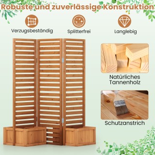 Costway Ζαρντινιέρα με Προστασία Ιδιωτικότητας & Αναδιπλούμενη Πέργ... Costway Ζαρντινιέρα με Προστασία Ιδιωτικότητας & Αναδιπλούμενη Πέργ...