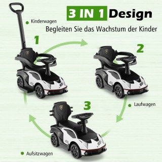 Costway  Παιδικό Όχημα 3-σε-1: Περπατούρα, Αυτοκινητάκι & Καροτσάκι...