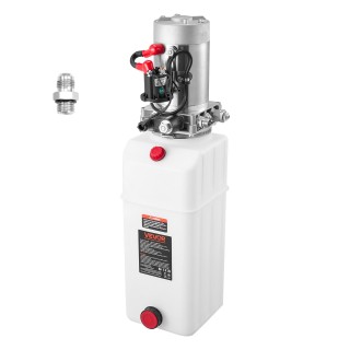 VEVOR Υδραυλική Μονάδα 8L, Μονοενεργή Αντλία 12V με Μεταλλικό Δοχεί...