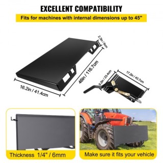 Πλάκα Ταχείας Σύνδεσης & Προσαρμογέας VEVOR για Skid Steer HYAZB14... Πλάκα Ταχείας Σύνδεσης & Προσαρμογέας VEVOR για Skid Steer HYAZB14...