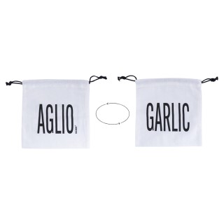 Villa dEste Home Λευκό διπλής όψης βαμβακερό σακουλάκι σκόρδου με κ...
