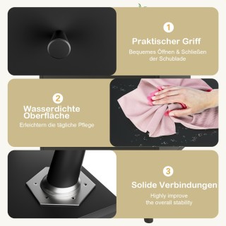 Costway Κομοδίνο με 2 Συρτάρια και Σταθερά Πόδια από Καουτσούκ Ξύλο... Costway Κομοδίνο με 2 Συρτάρια και Σταθερά Πόδια από Καουτσούκ Ξύλο...