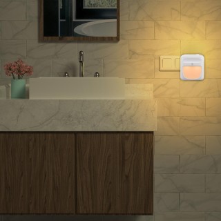 BAKAJI  2 Λάμπες Νυκτός LED με 3 Λειτουργίες RGB Λευκό Ρυθμιζόμενο ...