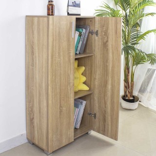 BAKAJI Μοντέρνα Ντουλάπα με 3 Ράφια & 2 Πόρτες για Σπίτι/Γραφείο σε...