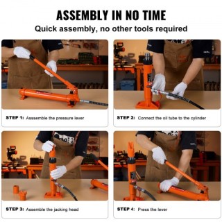 VEVOR 12 Τόνων Υδραυλικός Γρύλος & Κιτ Επισκευής Σώματος  F12TPAPUN...