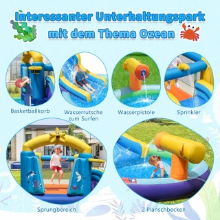 Costway Φουσκωτό Κάστρο με Θέμα Ωκεανό για Παιδιά - Με Τσουλήθρα, ... Costway Φουσκωτό Κάστρο με Θέμα Ωκεανό για Παιδιά - Με Τσουλήθρα, ...