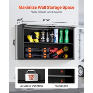 VEVOR Μεταλλικό Επιτοίχιο Ντουλάπι, 77x30.5x50 cm, με Ανακλινόμενη... VEVOR Μεταλλικό Επιτοίχιο Ντουλάπι, 77x30.5x50 cm, με Ανακλινόμενη...