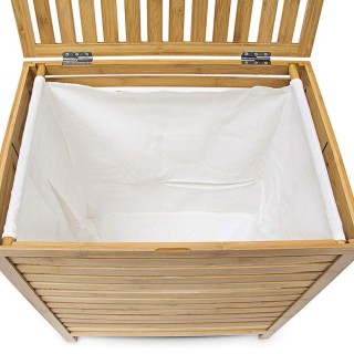 BAKAJI Καλάθι Άπλυτων Ρούχων από Μπαμπού και Ύφασμα 50x35x60εκ - Κα... BAKAJI Καλάθι Άπλυτων Ρούχων από Μπαμπού και Ύφασμα 50x35x60εκ - Κα...