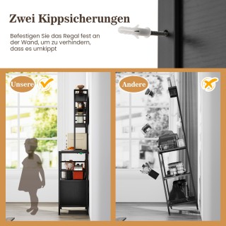 Costway Μαύρο Ράφι Κουζίνας με Πρίζα και Χώρο για 9 Μπουκάλια Κρασι... Costway Μαύρο Ράφι Κουζίνας με Πρίζα και Χώρο για 9 Μπουκάλια Κρασι...