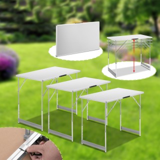 BAKAJI  Σετ 3 Τεμάχια Πτυσσόμενο Τραπέζι Λευκό Πολυλειτουργικό για ...