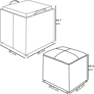 BAKAJI Σετ 2 Πουφ Υποπόδιο από Οικολογικό Δέρμα Μαύρο Καπάκι 2 σε ... BAKAJI Σετ 2 Πουφ Υποπόδιο από Οικολογικό Δέρμα Μαύρο Καπάκι 2 σε ...