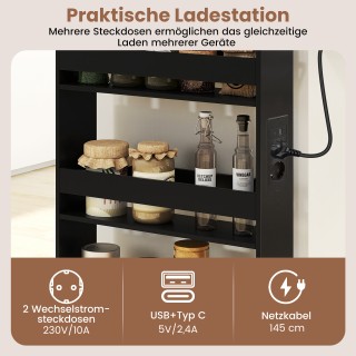 Costway Καρότσι Αποθήκευσης Λεπτό 13 cm με Σταθμό Φόρτισης, 4 Επιπέ... Costway Καρότσι Αποθήκευσης Λεπτό 13 cm με Σταθμό Φόρτισης, 4 Επιπέ...