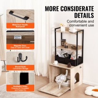 Κρυφή Λεκάνη Γάτας VEVOR με Ράφια & Καλάθια XHSCBBSNJSMSD53UMV0 Κρυφή Λεκάνη Γάτας VEVOR με Ράφια & Καλάθια XHSCBBSNJSMSD53UMV0