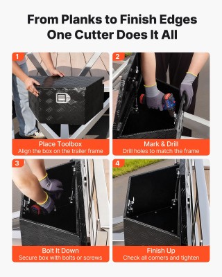 VEVOR Κουτί Εργαλείων Τρέιλερ Αλουμινίου 660x330x305 mm, Ανθεκτικό ...