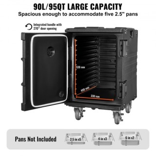 VEVOR  Μονωμένο Φορητό Δοχείο Φαγητού 90L για Catering SPBWXHSLLDPE...