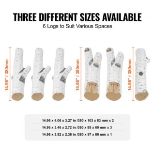 VEVOR 6 Τεμ. Μεγάλοι Κεραμικοί Κούτσουροι για Τζάκι  TCXWYM6HM000UI...