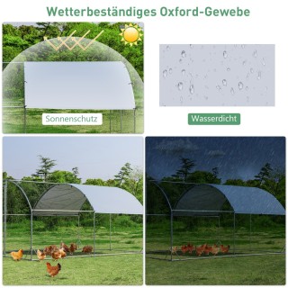 Costway Υπερμεγέθης και Υψηλό Κοτέτσι με Αδιάβροχη Κάλυψη και Κλειδ...