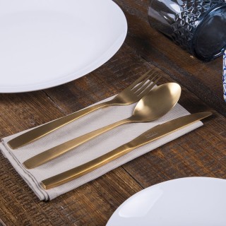 Galileo Σετ 16 μαχαιροπίρουνα από ανοξείδωτο ατσάλι με σατινέ χρυσό...