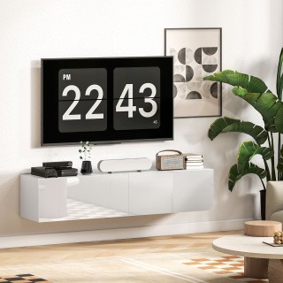 HOMCOM Κινητή Βάση TV με 2 Ντουλάπια για Οθόνες 45-65, 140x33x29.8 ... HOMCOM Κινητή Βάση TV με 2 Ντουλάπια για Οθόνες 45-65, 140x33x29.8 ...