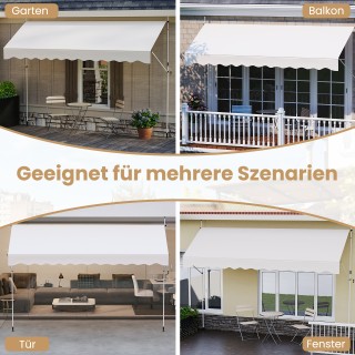 Costway Ρυθμιζόμενη Τέντα Μπαλκονιού Χωρίς Τρυπάνι με Χειροκίνητη Μ... Costway Ρυθμιζόμενη Τέντα Μπαλκονιού Χωρίς Τρυπάνι με Χειροκίνητη Μ...