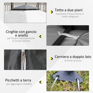 Outsunny Folding Gazebo 3,6x3,6m με αεραγωγούς και κουνουπιέρες, σε... Outsunny Folding Gazebo 3,6x3,6m με αεραγωγούς και κουνουπιέρες, σε...