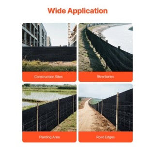 VEVOR Ρολά Υφάσματος Οριοθέτησης Φερτών Υλικών 0.6×30.5 μ, Ανθεκτικ...