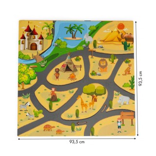 Αφρώδες Χαλί - Παζλ Δαπέδου Σαφάρι 93.5 x 93.5 x 1 cm 9 τμχ Ecotoys... Αφρώδες Χαλί - Παζλ Δαπέδου Σαφάρι 93.5 x 93.5 x 1 cm 9 τμχ Ecotoys...