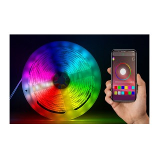 Αυτοκόλλητη Ταινία LED με Πολύχρωμο Φωτισμό και Bluetooth 1 m GloBr...