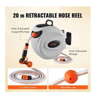 Αυτόματη Ανέμη Ποτίσματος Τοίχου με Λάστιχο 20 m VEVOR KSSJGQKZSH20...