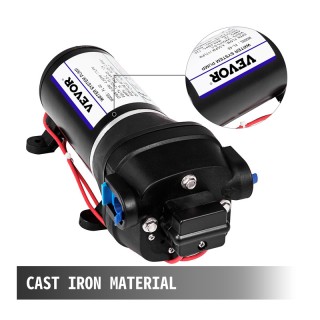 Αυτόματη Αντλία Νερού Διαφράγματος Υψηλής Πίεσης 40 PSI 12V VEVOR F... Αυτόματη Αντλία Νερού Διαφράγματος Υψηλής Πίεσης 40 PSI 12V VEVOR F...