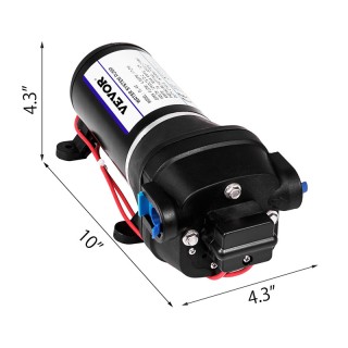 Αυτόματη Αντλία Νερού Διαφράγματος Υψηλής Πίεσης 40 PSI 12V VEVOR F... Αυτόματη Αντλία Νερού Διαφράγματος Υψηλής Πίεσης 40 PSI 12V VEVOR F...
