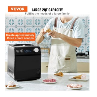 Αυτόματη Παγωτομηχανή και Γιαουρτομηχανή με Λειτουργία Ψύξης 2 Lt 1...