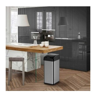 Αυτόματος Κάδος Απορριμμάτων από Ανοξείδωτο Ατσάλι 48 Lt με Υπέρυθρ... Αυτόματος Κάδος Απορριμμάτων από Ανοξείδωτο Ατσάλι 48 Lt με Υπέρυθρ...