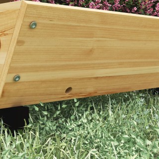 Outsunny φυτευτή εξωτερικού χώρου 3 επιπέδων με 5 κουφώματα από ξύλ...