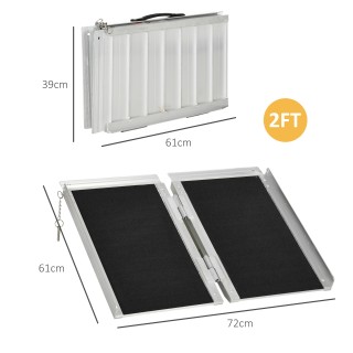 HOMCOM Πτυσσόμενη ράμπα αναπηρικού αμαξιδίου με πλευρικούς οδηγούς,... HOMCOM Πτυσσόμενη ράμπα αναπηρικού αμαξιδίου με πλευρικούς οδηγούς,...