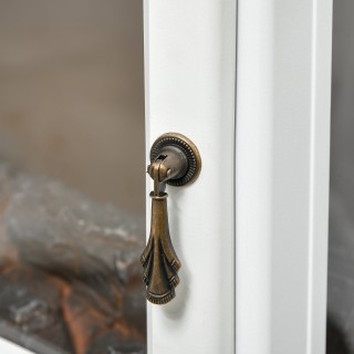 HOMCOM Ηλεκτρικό τζάκι με εφέ φλόγας και 3 ανοιχτές πλευρές ρυθμιζό...