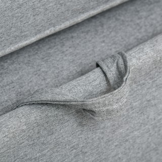 HOMCOM 1θέσιος υφασμάτινος καναπές-κρεβάτι, 2θέσιο κάθισμα και 3 αν...